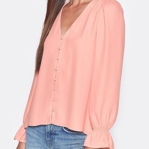 JOIE Silk Bolona Blouse - Tulip Pink NWT
